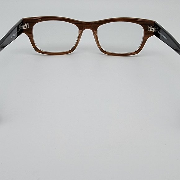 Booth & Bruce England P042 Brown Olive Diamond Eyeglasses Frame 49-19-140 - Picture 4 of 12